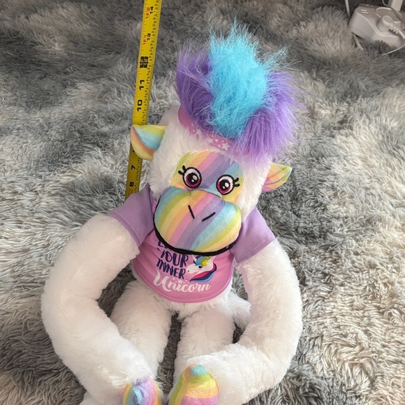 Kipp bros Mohawk Monkey Rainbow Plush Unicorn - Picture 3 of 10